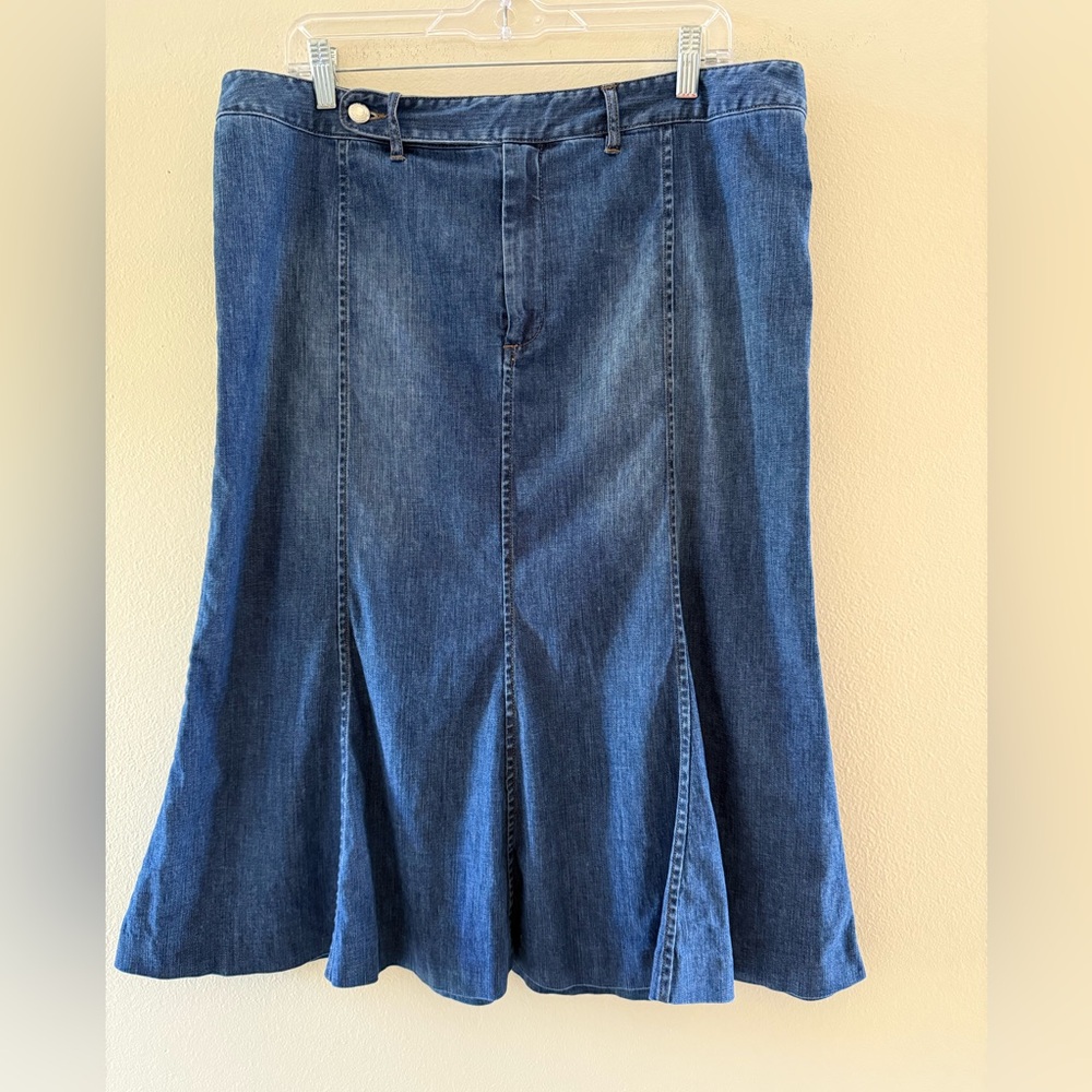 Ralph Lauren Indigo Denim Midi Skirt